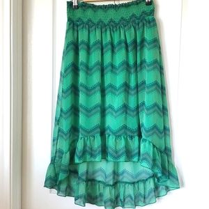 Love, fire Vintage style Green Skirt Size M